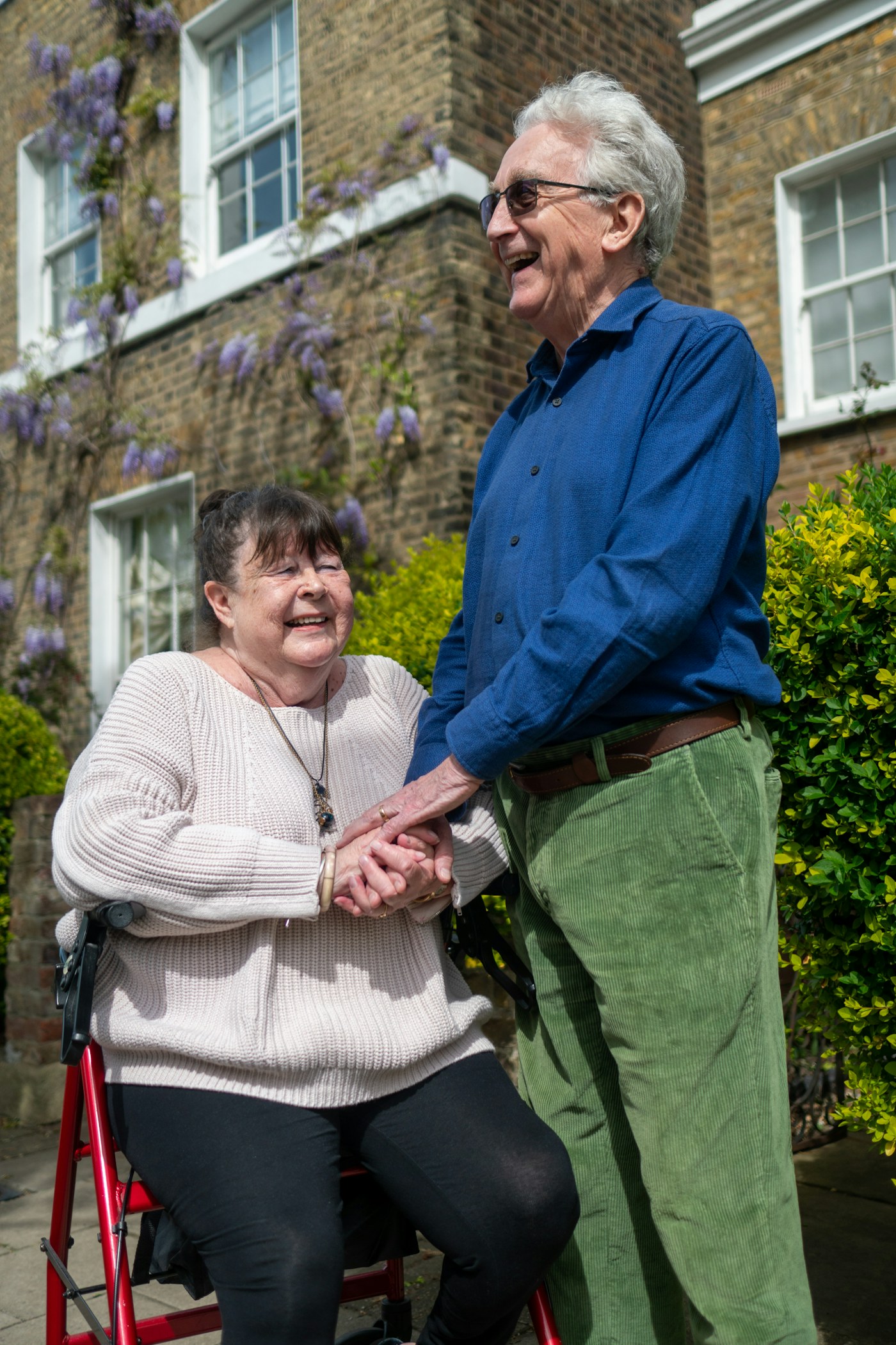 Older friends enjoying time together outdoors